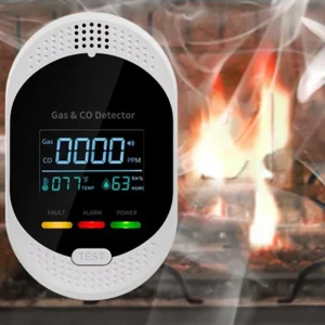 Wall Mountable Digital LED Display Carbon Monoxide Natural Methane Explosive Gas Detector 4 in 1 Alarm Plug In Fire Alarm System