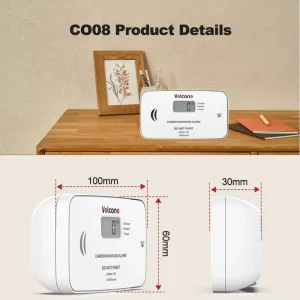 Wall Mounted CO Detector EN502911 Electrochemical SensorSilence Low Battery Indication