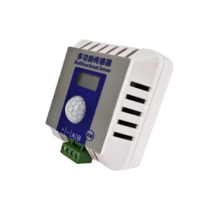 Wall-Mounted Climate and Intrusion Alarm Sensor with Temperature, Humidity, RS485 Communication, and 1S Response