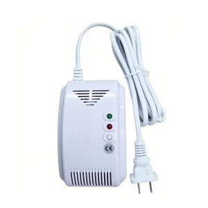 Wall Mounted Gas Leak Detector ABS Housing Natural Gas LPG Alarm Sensor Test Button 110V AC Powered High-Pitched Siren