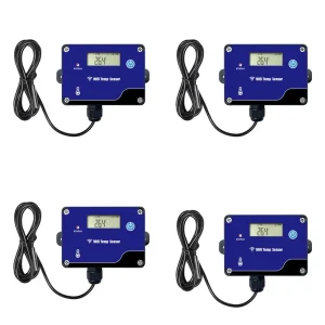 Wall-Mounted LCD WiFi Temperature Sensor with Probe and Wireless Remote Monitoring