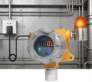 Wall-Mounted NH3 Ammonia Gas Detector and Alarm with Fixed Gas Sensor for Industrial Toxic Gas Detection