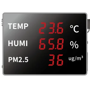 Wall-Mounted PM2.5 Air Quality Monitor with LED and Large Display