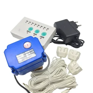 Water Leak Detection Electric Motorized Valve with 8 Sensors Water Alarm and Flow Control System