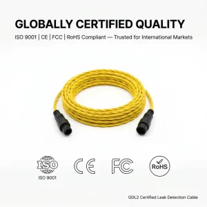 Water Leak Detection Rope and Industrial Controller with TCP Network, Strobe Alarm, PE Material