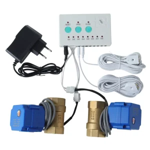 Water Leakage Detection Equipment Water Leak Detector with Automatic Control Valve DN25 (1Inch) and High Sensitive Water Sensors