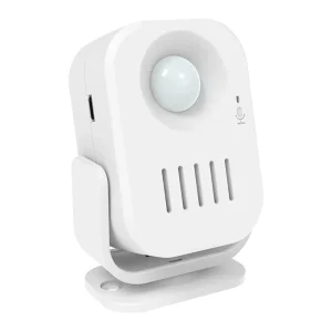 Water-Resistant Battery-Powered Wireless PIR Sensor Alarm Doorbell with Custom Recording