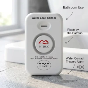 Water Security Alarm Detector and Personal Leak Alert for Home Security