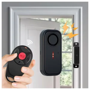 Waterproof IP66 Door Alarm with Magnetic Sensor, Remote Control, Siren, and Light