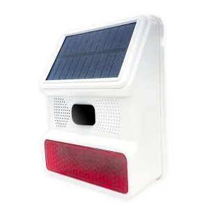 Waterproof Outdoor Wireless High Decibel Loudness Solar Power Strobe Siren for Home Burglar GSM Alarm System