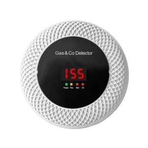 White ABS Plastic Household Gas Alarm with Photoelectric Sensor, Remote Control, 80 dB Alarm, Factory Direct