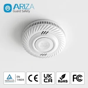 White Standalone Photoelectric Smoke Detector Fire Alarm Sensor
