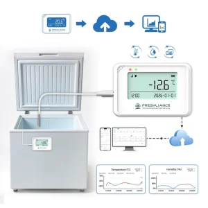 Wi Fi Digital Temperature Humidity Logger for Refrigerator and Freezer Monitoring