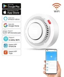 Wi-Fi Smoke Detector Fire Alarm Sensor With Smart Life App Control