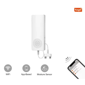 Wi-Fi Water Leak Detector for Home High Sensitivity Tuya Smart Moisture Sensor Alerts for Basement Kitchen Bathroom