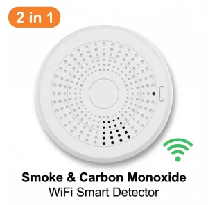 WiFi 2-in-1 Smoke and Carbon Monoxide Detector with CO Gas Fire Alarm Sensor for Home