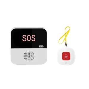 WiFi Fall Alert Device Wireless Nurse Help SOS Panic Bracelet Caregiver Pager Call Button for Elderly