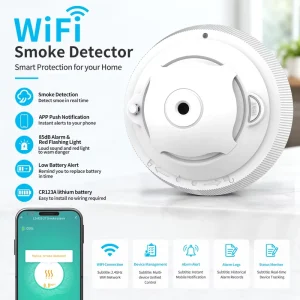 WiFi Fire Alarm Smoke and Heat Detector EN14604 10-Year Smoke Alarm