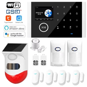 WiFi GSM Home Security Alarm System Kit Tuya Smart Anti-theft Alarm Kit APP Remote Control PIR Motion Sensor IoT Alarm Factory