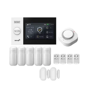 WiFi GSM Wireless House Intrusion Alarm System with Door Sensor, Motion Detector and Mobile App Control