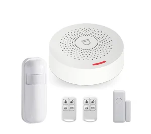 WiFi Home Security Alarm System Kit with PIR Motion and Door Sensors, 433MHz, App Control