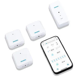 WiFi Hygrometer Thermometer Sensor 3 Pack, Indoor Wireless Smart Temperature Humidity Monitor with Remote APP Alert