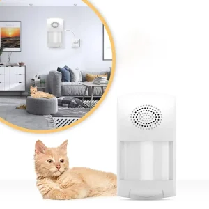 WiFi Indoor PIR Motion Detector with 110dB Siren, Pet Immunity, 9-12m Detection Range and 110-Degree Angle