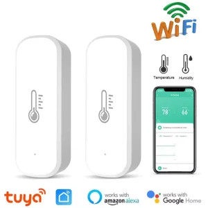 WiFi Indoor Temperature and Humidity Sensor with Voice Alarm and Remote Monitoring