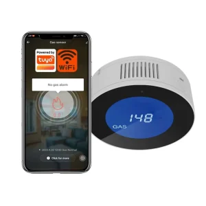 WiFi Natural Gas Leak Detector Kitchen Sensor Alarm with App Voice Control PC Material