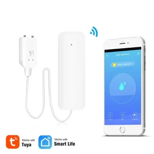 WiFi Portable Water Flow Leakage Alarm Sensor for Indoor Overflow Protection