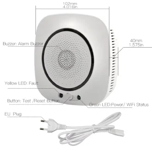 WiFi Smart Gas Leakage Fire Security Detector Gas Combustible Alarm Sensor Smart Life App Control Home Security System