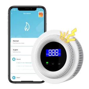 WiFi Smart Home Kitchen Natural Gas Alarm Detector, USB Powered