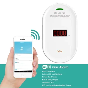 WiFi Smart Home LPG and CH4 Gas Alarm with Mobile Control, CE Standard, EN150194
