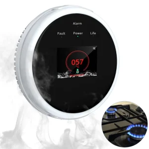 WiFi Smart Natural Gas CH4 and LPG Leak Detector, ABS, 10-20 m Detection Range, App Support