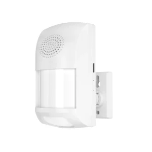 WiFi Smart PIR Intruder Motion Alarm Detector with Speaker, ABS Material, 10m Detection Range