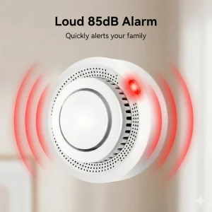 WiFi Smart Smoke Detector Fire Alarm Sensor Wireless Home Security System with Mobile App Notification