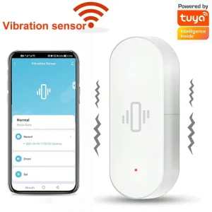 WiFi Smart Vibration Sensor with App Control for Remote Door and Window Alarm