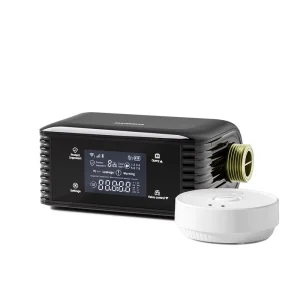 WiFi Smart Water Leak Detector Controller With Automatic Shutoff Valve for Basement Use