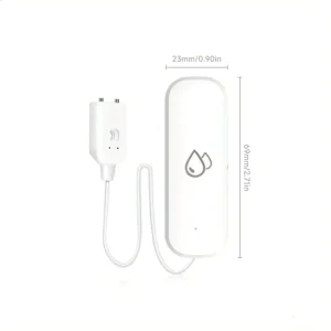 WiFi Smart Water Leak Sensor with App Control ABS Housing and Wireless Flood Alarm for Kitchen and Bathroom