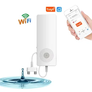 WiFi Smart Water Leak Sensor with Overflow Detection, Flood Protection, and Remote App Control