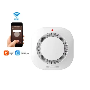 WiFi Smoke Detector Sensor 90dB Fire Alarm with App Control