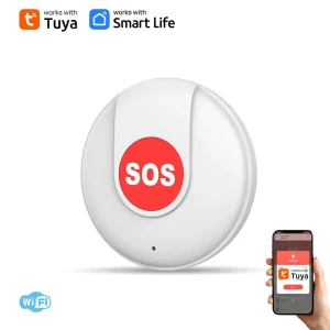 WiFi Tuya Smart Security SOS Button App Emergency Call Scenario Linkage Switch Built in Rechargeable Battery