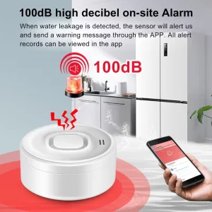WiFi Water Leak Alarm System with Wireless Smart Sensor, Instant Alert, App Control