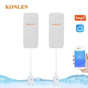 WiFi Water Leak Detector Kit, Wireless Flood Overflow Sensor with APP Remote Alert and Loud Alarm
