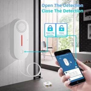 WiFi Water Leak Detector Smart Home Alarm 90dB App Alerts for Kitchens Basements Bathrooms