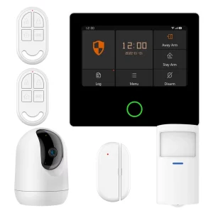 WiFi Wireless Home Security Alarm System with Touch Screen GSM Network & ABS Material for Whole House Security