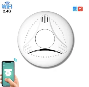 WiFi Wireless Photoelectric Smoke Detector Fire Alarm with Remote App Alert