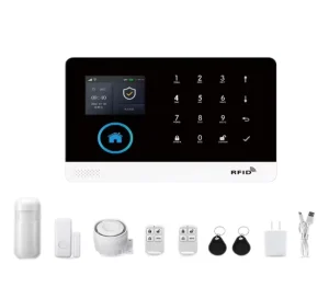 WiFi+GSM2G 4G Smart Home Security Alarm System Host RFID Keypad Tuya APP Control Anti Theft Burglar Alarm Camera Linkage