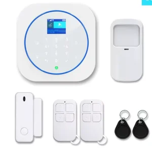 Wifi GSM Alarm System Intercom Remote Control Autodial TFT Display 433MHz Detectors IOS Android Tuya APP Control Touch