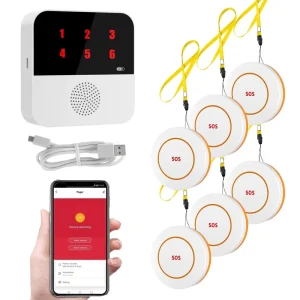Wifi Smart Emergency Pager SOS Emergency Button Alarm Host Home One Click Call Pager for Elderly Caregiver Nursing Home